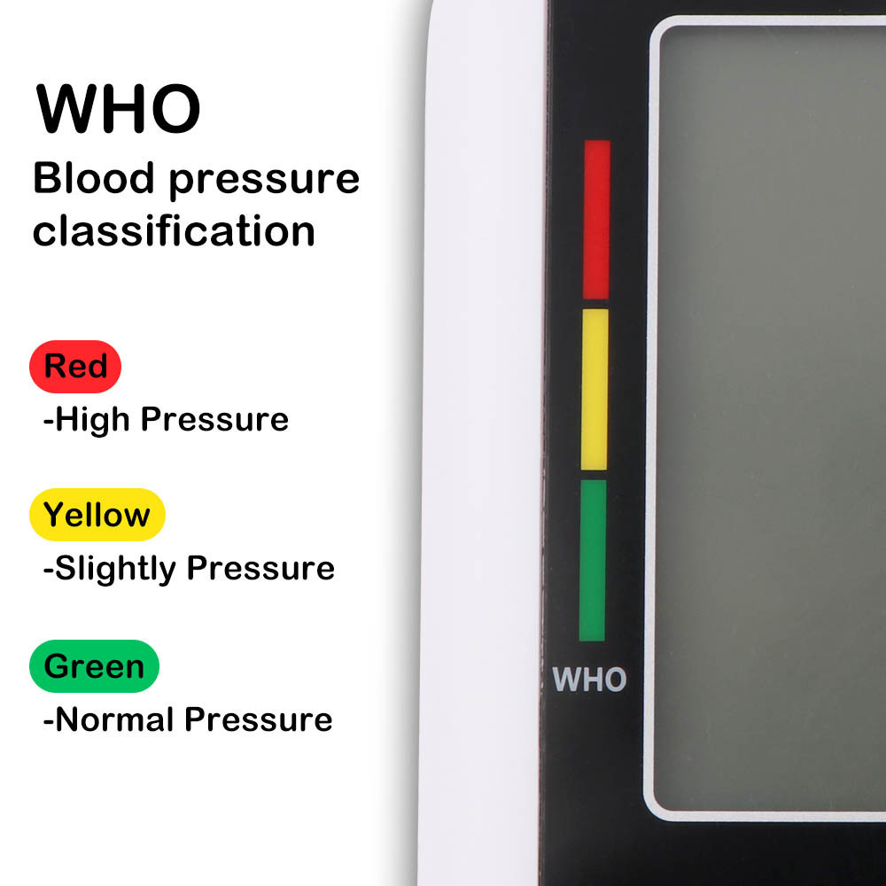 color backlight multiple language blood pressure monitor sphygmomanometer