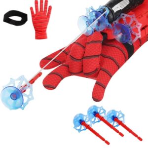 spider web shooter for kids spider launcher wrist toy for boys (1 launcher and 3 bullets and 1 gloves) background